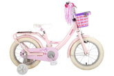 Volare Ashley 14 inch meisjesfiets in roze met 95% afgemonteerd, veilig en comfortabel voor meisjes van 35-5 jaar